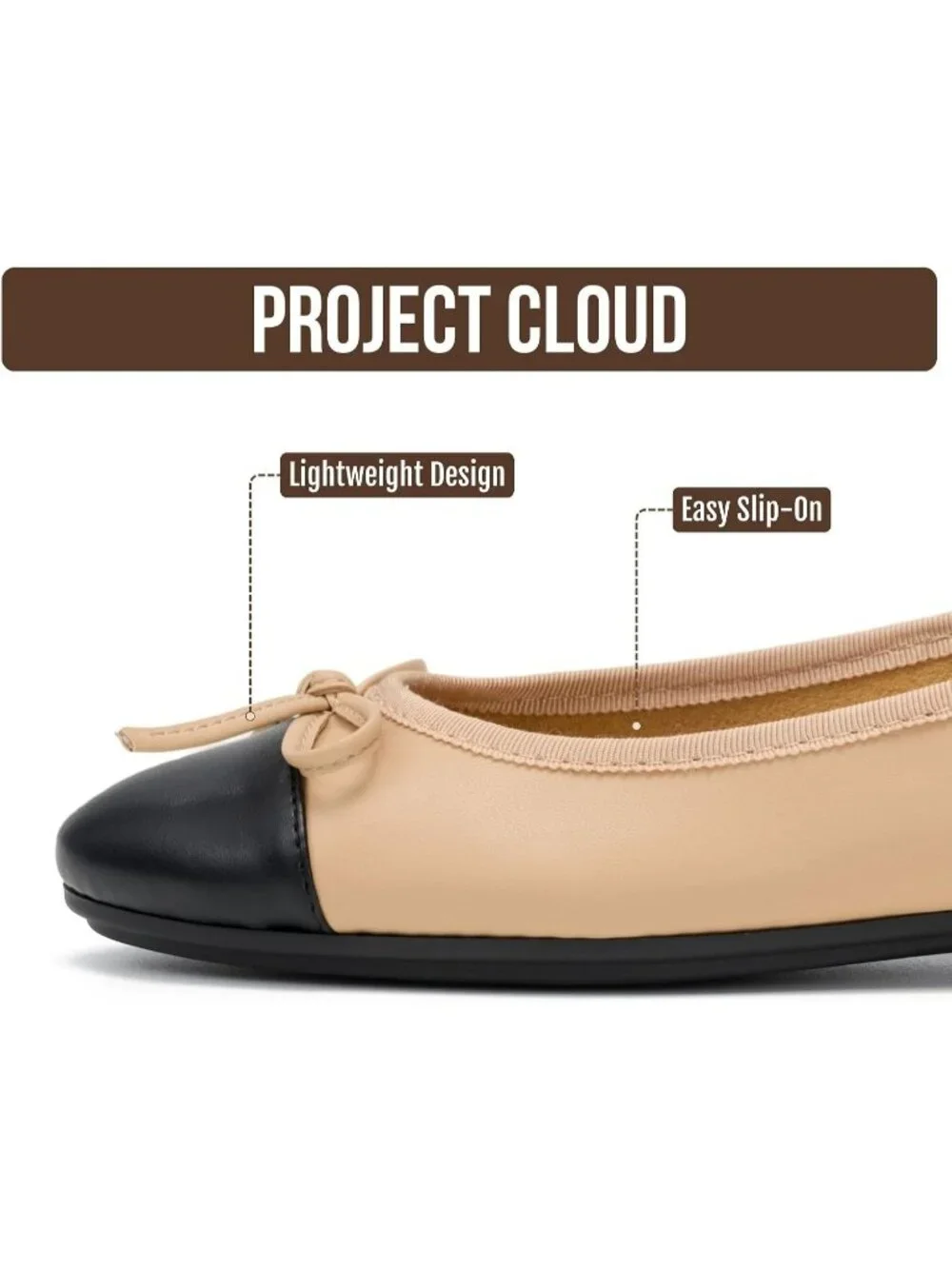 Women's Nude Black Ashley Insole and Lightweight Non-Slip and Comfortable Shoes